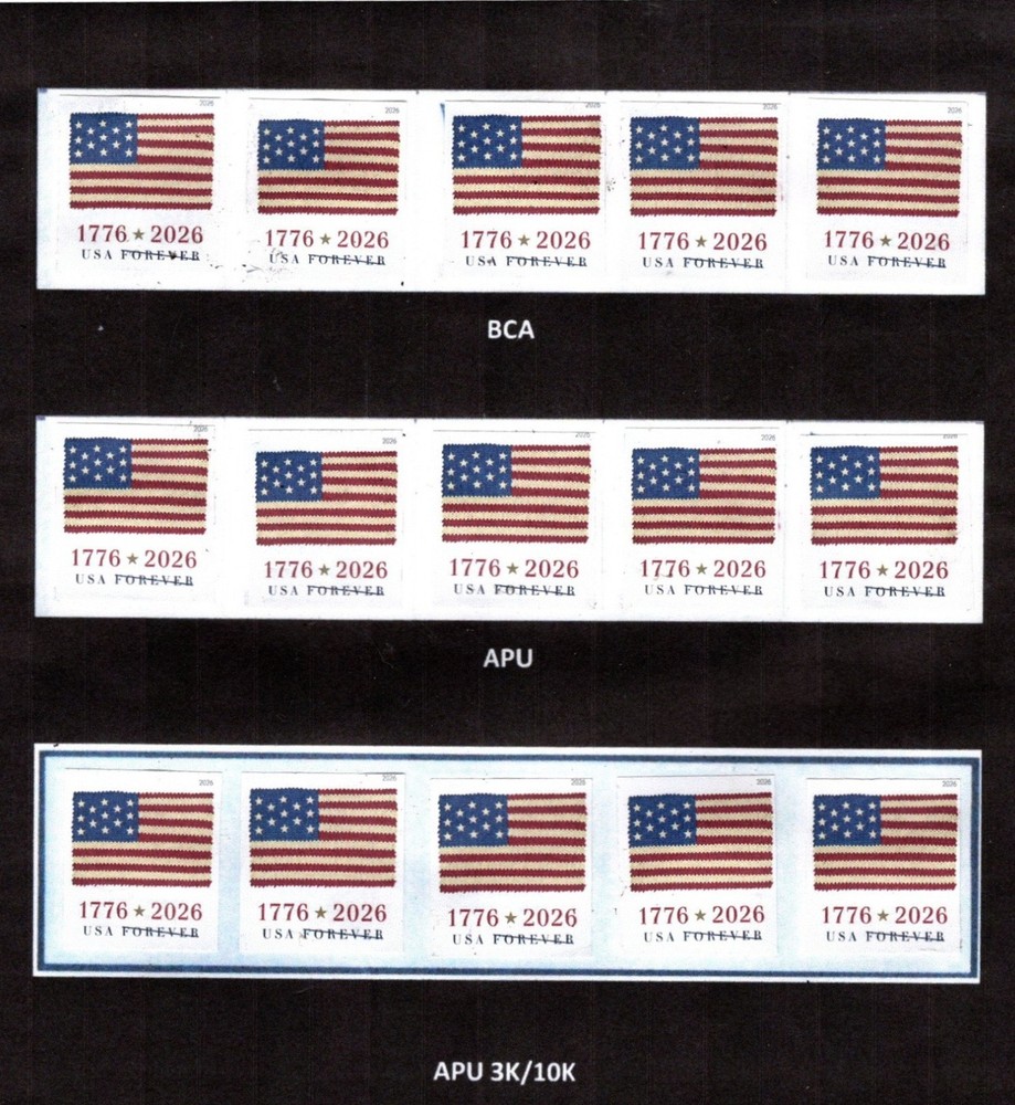 #6107 – 6109 2026 Flag Coil strips/5 set/3 – MNH