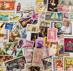 150 Worldwide Stamps -All Different Views & Sizes-Large Medium & Small Stamps
