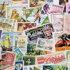 150 Worldwide Stamps -All Different Views & Sizes-Large Medium & Small Stamps