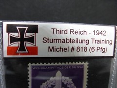Nazi Germany 1942 WW2 Military Training Stamp Reichspfennig Rare Artifacts
