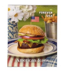 Scott #6105 American Icons Hamburger Single Forever Stamp – MNH