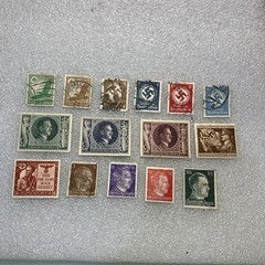15 USED/HR Deutsches Reich/Germany Hitler Swastika Stamps; 1933- 1945; $1 Ships.