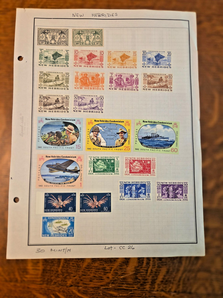 30 Vintage NEW HEBRIDES Stamps – MH