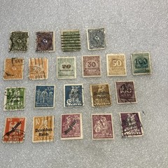20 USED/HR mixed Deutsches Reich/Germany/Bayern Stamps; 1933- 1945; $1 Ships.