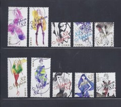 Japan 2017 Greetings Fashion 82Y Complete Used Set of 10 Sc# 4139 a-j