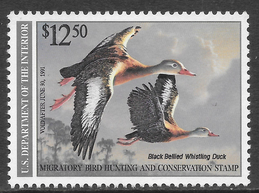 U.S. SCOTT RW57 MNH VF – 1990 $12.50 MULTI-COLOR FEDERAL DUCK STAMP