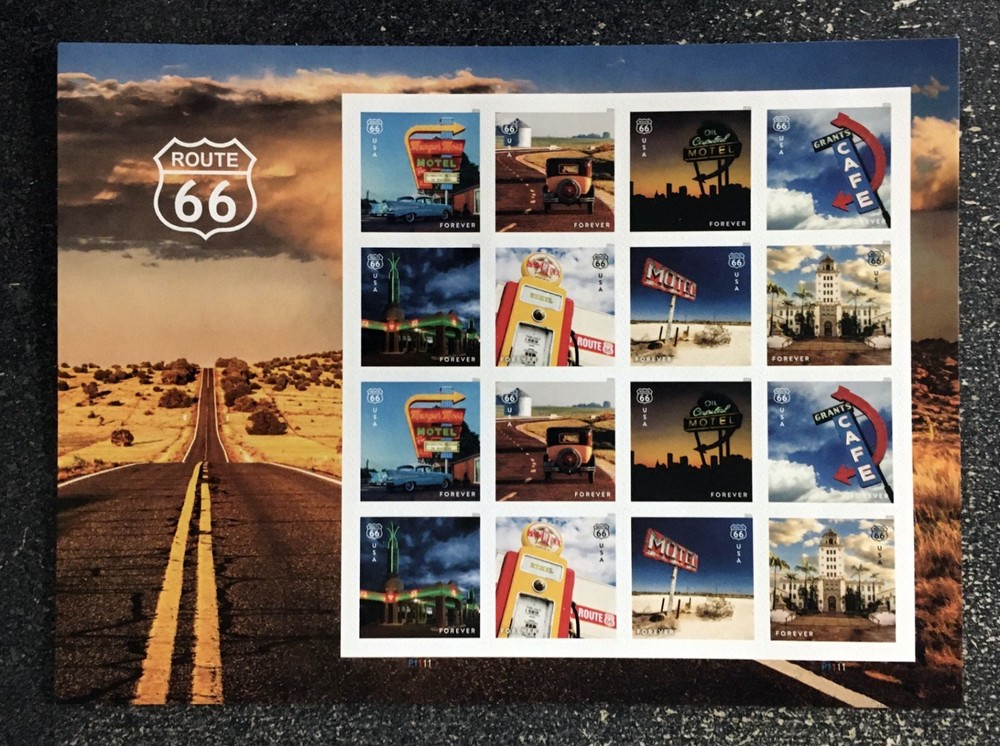 2026USA Forever Route 66 – Sheet of 16 Mint Stamps