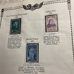U.S.-(-1956-1957-)-HISTORICAL EVENTS-lot Of 11-Stamps-ON ALBUM PAGE-USED-#30