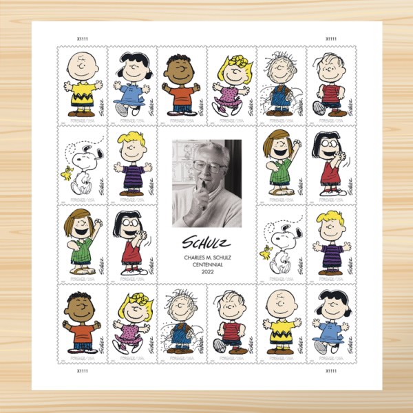 2022 USPS Charles M. Schulz Peanuts 100 Count MNH Self-Adhesive Sheet