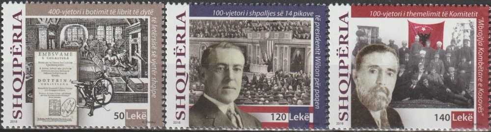 Albania Historical Events 2018 MNH-7,70 Euro