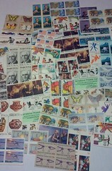 Usable 100 Assorted Mixed Multiples & Singles of 13¢ US Postage Stamps FV $13.00