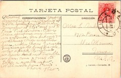 SPAIN 1910’S POSTAL PICTORIAL POSTCARD FLOWER SELLERS ADDR USA POSTMARK MADRID