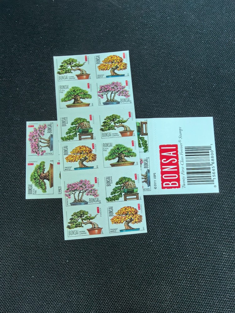 2012 US Bonsai Booklet Pane of 20, Forever Stamps – MNH – 100 pcs in total