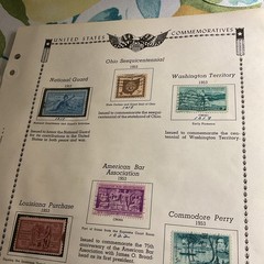 U.S.-(-1952-1953-)-HISTORICAL EVENTS-lot Of 19- Stamps-ON ALBUM PAGE-USED-#30