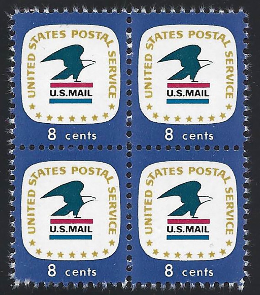 SC#1396 – 8c US Postal Service Emblem Block of 4 MNH
