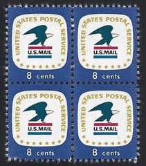 SC#1396 – 8c US Postal Service Emblem Block of 4 MNH