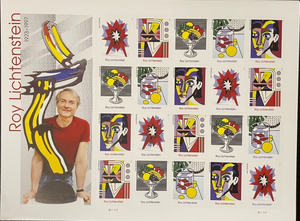 2023 Roy Lichtenstein Stamp Sheet – Forever – MNH