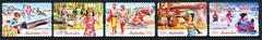 Australian 2010 Long Weekend, set of 5 Peel and Stick stamps, used