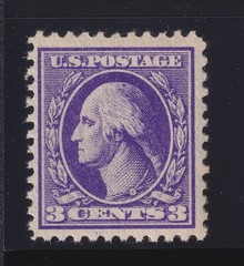 1918 Washington 3c purple offset Type IV Sc 530 MNH with full original gum (PA