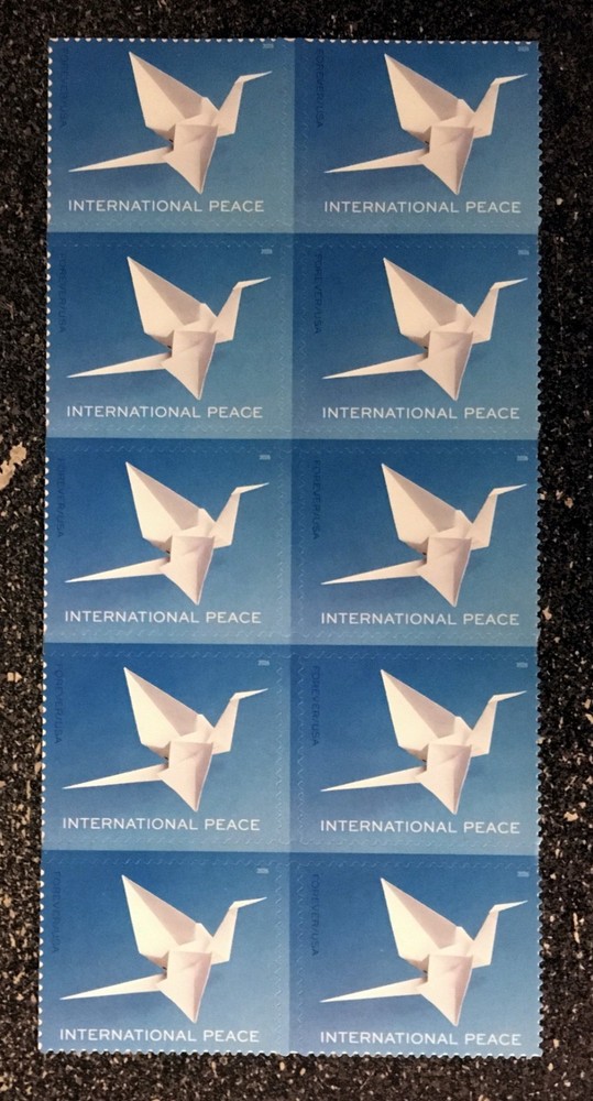 2026USA Forever International Peace – Block of 10 From Sheet mint