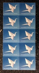 2026USA Forever International Peace – Block of 10 From Sheet mint