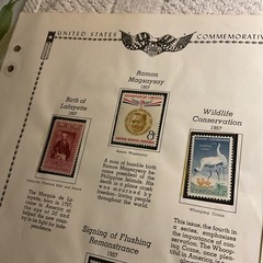 U.S.-(-1957-)-HISTORICAL EVENTS-lot Of 9-Stamps-ON ALBUM PAGE-USED-#30