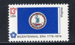 1642 * VIRGINIA STATE FLAG * U.S. Postage Stamp MNH