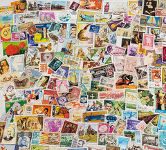 150 Worldwide Stamps -All Different Views & Sizes-Large Medium & Small Stamps