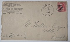 CHELSEA OKLAHOMA 1896 YD Cover Indian Territory Printed Return Byrd Land Seller