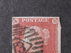 1d Red-brown, rare pl.174, INVERTED wmk, cat £750 upright, ‘LG’. Sg.Spec.B2(1)c.