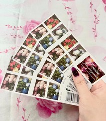 100 PCs FLOWERS FROM THE GARDEN 2025 MAIL FOREVER POSTAGE / 5 BOOKS OF 20.