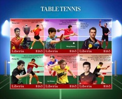 Table Tennis Champions MNH Stamps 2022 Liberia M/S