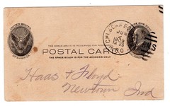 Indianapolis IN Used Postal Card Multi-Color Adv Van Camp Hardware RPO Use 1909