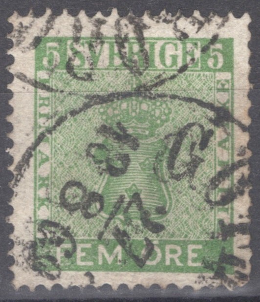 Sweden 6 Used 5o green Coat of Arms National Emblems ZAYIX 100222S93