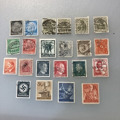 22 (USED/few MLH) Vintage Deutsches Reich/Germany Stamps; 1933- 1945; $1 Ships.