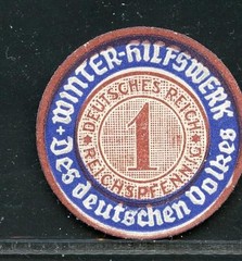 #9147 -WWII – 4 CONTRIBUTION STAMPS (1939-1944) -extensive description inside