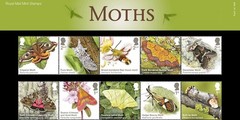 GB 2026 MOTHS Stamp Presentation Pack, mint unaffixed, issue date 09/07/2026