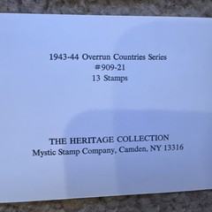 1943-44 Overrun Countries 46-47, 56 Commemoratives & 1980s Letter Writing