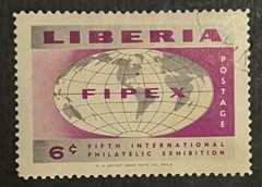 Travelstamps: 1956 Liberia Stamps Scott #357 – 5th Int’l Philatelic Exhib CTO H