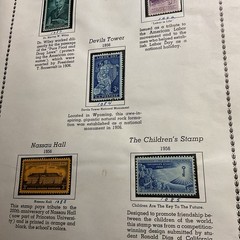 U.S.-(-1956-1957-)-HISTORICAL EVENTS-lot Of 11-Stamps-ON ALBUM PAGE-USED-#30