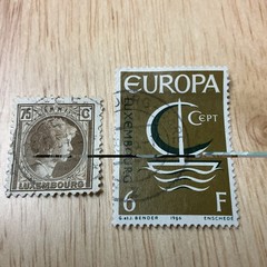 Luxembourg 1966 Europa (CEPT) Used Handstamped Stamps Lot 75c & 6F