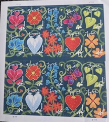 Forever stamps Pane Of 20 “ Garden of Love “ Scott# 4531-4540 (MNH)