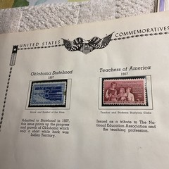 U.S.-(-1957-)-HISTORICAL EVENTS-lot Of 9-Stamps-ON ALBUM PAGE-USED-#30
