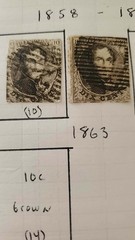 Belgium King Leopold I Vintage Stamp Lot 1858-1865 Medallion Collection Page