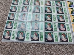 ** 100 × 2nd Second Class Stamps Unfranked Barcoded Genuine With Original Gum **