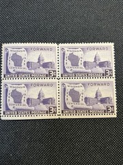 Vintage US Postage Stamps Unused Lot Of 37 Stamps Of Historical Events & States