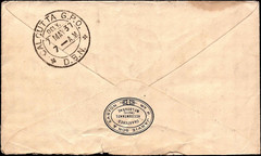 Australia 1/- Lyrebird & 2d KGV Airmail to India Cover