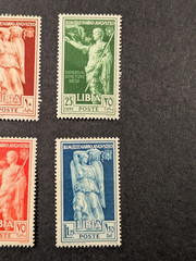 LIBIA LIBYA 1938 Sc# 77-82 Lot of 6 Stamps MINT LIGHTLY HINGED ORIGINAL GUM