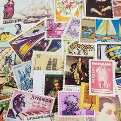 150 Worldwide Stamps -All Different Views & Sizes-Large Medium & Small Stamps