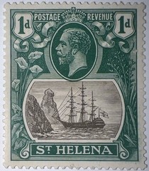 Travelstamps: St. HELENA STAMPS SC# 80, 1d, Mint, Original Gum, Hinged